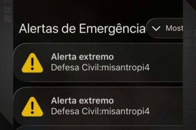 Recebeu alerta da Defesa Civil na madrugada? Entenda por que foi um engano do sistema -  (crédito: Tupi)