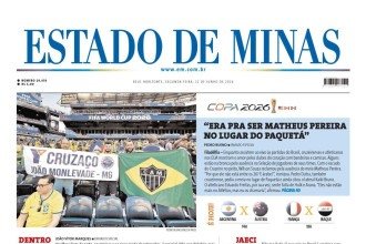 Confira a capa do Estado de Minas do dia 22/06/2026