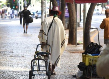 Frio durante inverno em BH -  (crédito: Gladyston Rodrigues/EM/DA Press)