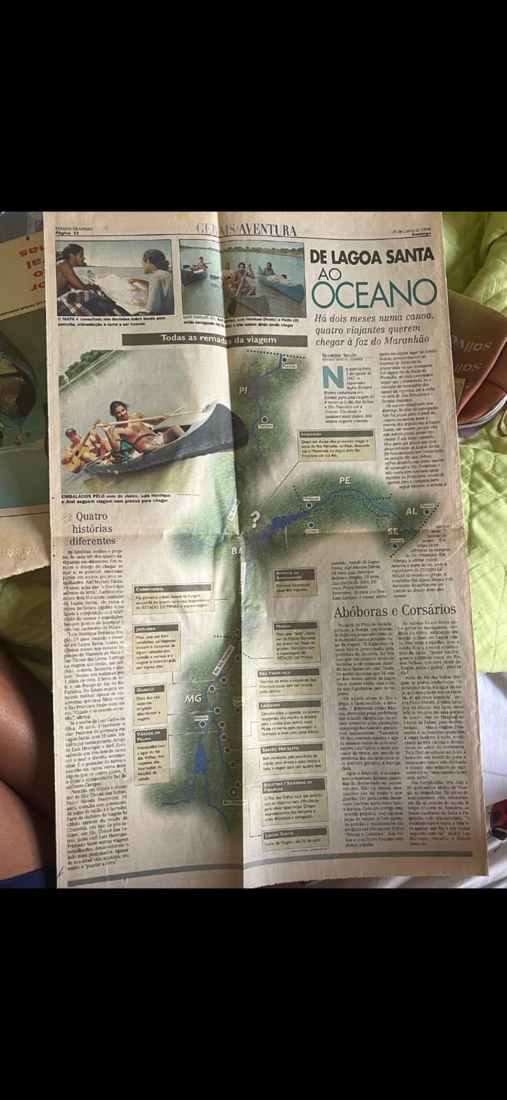 A saga da expedi&ccedil;&atilde;o foi acompanhada pelos jornalistas Guilherme Arag&atilde;o e Renato Weill e publicada em 1998