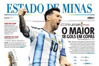 Capa impressa do Estado de Minas de 23/6/2026