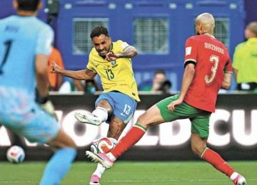 Seleção Brasileira empatou por 1 a 1 com o Marrocos na estreia da Copa do Mundo -  (crédito: MAURO PIMENTEL / AFP)