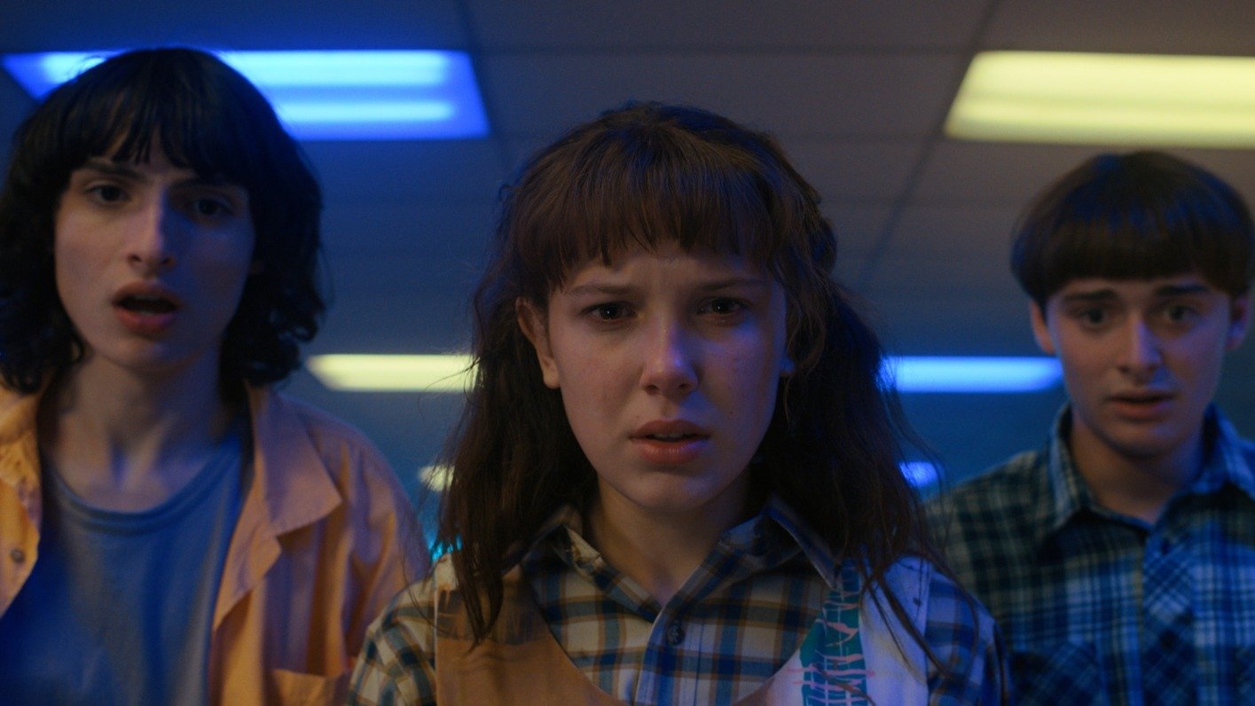A presen&ccedil;a marcante de Eleven, Mike e Will em Stranger Things ilustra a forte conex&atilde;o da s&eacute;rie, tema da declara&ccedil;&atilde;o de Matt Duffer. -  (crédito: Netflix/Divulga&ccedil;&atilde;o)