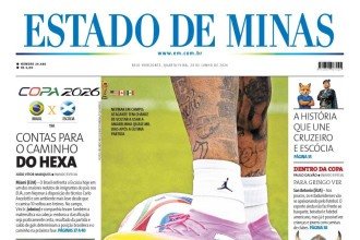 Capa impressa do Estado de Minas de 24/6/2026