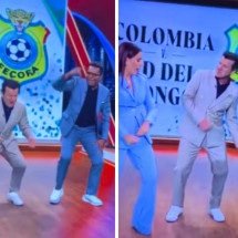 Dunga quebra protocolo e dança música de Shakira em transmissão da Copa - Reprodução