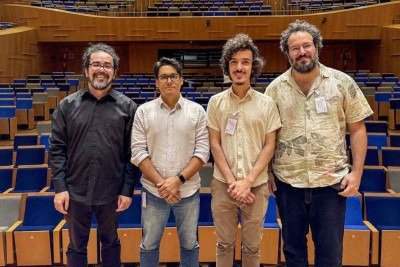 Jônatas Reis, Fernando Britto, Rodrigo Aredes e Jonas Hocherman são os finalistas do festival promovido pela Orquestra Filarmônica de Minas Gerais
 -  (crédito: Vinícius Correia/Divulgação)