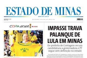 CONFIRA A CAPA DO ESTADO DE MINAS DO DIA 26/06/2025