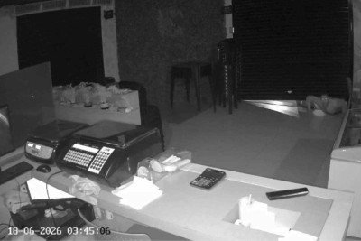 Registro do último arrombamento a loja no dia 18 de junho -  (crédito: Redes sociais )