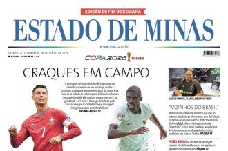Confira a capa do Estado de Minas do dia 27/06/2026