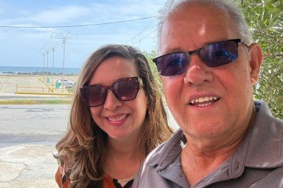 Romildo Batista de Lima ao lado da esposa, a venezuelana Carlha Nacarid -  (crédito: Imagem cedida pela família ao EM)
