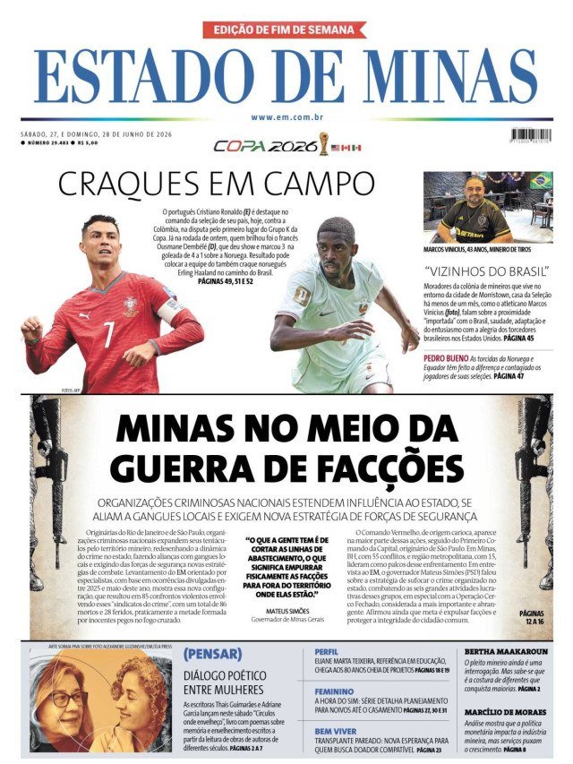 - (crédito: Capa do Estado de Minas)