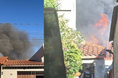 Incêndio pode ter sido provocado por botijão de gás -  (crédito: CBMMG)