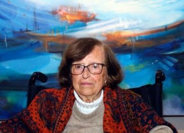 A artista Maria Helena Andrés no Palácio das Artes -  (crédito: Paulo Lacerda/Divulgação)