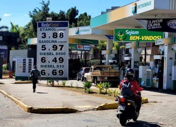Posto Petrobras, da Rede Flex, na Avenida dos Andradas, bairro Santa Efigênia, na manhã desta segunda-feira (29/6) -  (crédito: Gladyston Rodrigues/EM/D.A. Press)