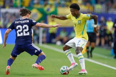COPA 2026 - Vini brilha de novo, Brasil vence Escócia por 3 a 0 e garante primeiro lugar do Grupo C -  (crédito: Reprodução/Rafael Ribeiro/CBF)