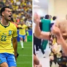 Vídeo mostra explosão de alegria em UPA após gol do Brasil contra o Japão - AFP / Redes sociais