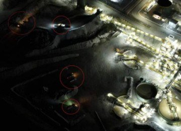 Drone flagra operação ilegal de mineradora durante a madrugada -  (crédito: Divulgação / MPMG)