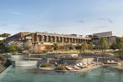 Perspectiva do futuro Kempinski Laje de Pedra, em Canela (RS). O primeiro hotel da marca na América do Sul une arquitetura contemporânea, natureza e experiências de ultraluxo -  (crédito: KLP/Divulgação)
