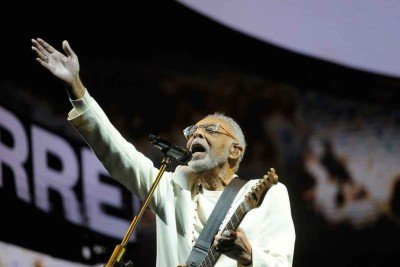 Gilberto Gil cantou para o Mineirão lotado na turnê que marcou sua despedida dos megashows -  (crédito: Alexandre Guzanshe/EM/D.A Press)