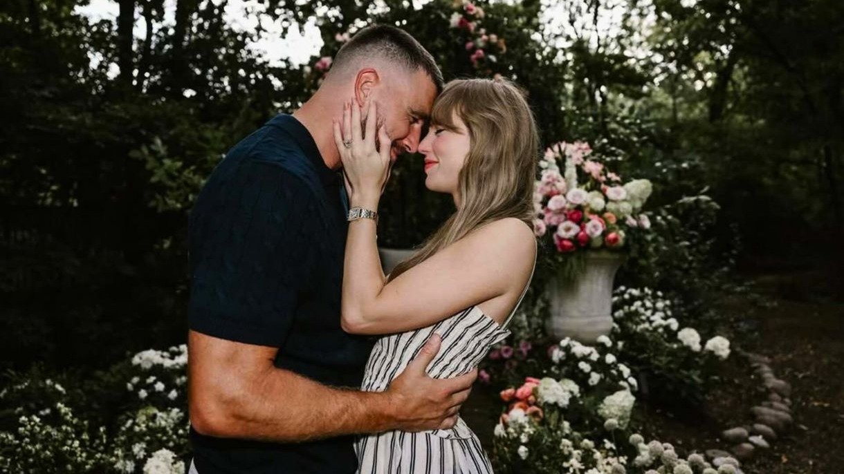 Taylor Swift e Travis Kelce, noivos desde agosto, t&ecirc;m os preparativos do casamento cercados de sigilo. -  (crédito: Redes sociais)