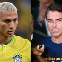 Richarlison expõe desavença com Flávio Bolsonaro por mansão: ‘Me tomaram’ - NELSON ALMEIDA / AFP e Albari Rosa / AFP