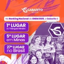 Gabarito Educação conquista 5ª posição no ENEM em Minas - DINO