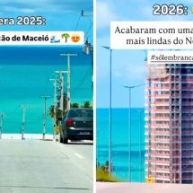 Vídeo mostra transformação em paisagem de praia graças a prédio muito alto - Redes sociais