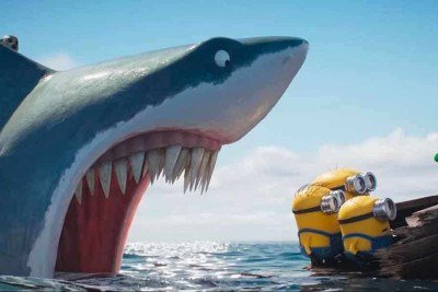'Tubarão', longa de Steven Spielberg lançado em 1975, é refilmado pelos Minions, em busca do Oscar  -  (crédito: Illumination Entertainment/Divulgação)