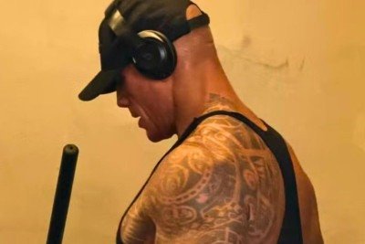 The Rock em academia no Rio de Janeiro -  (crédito: Redes sociais)