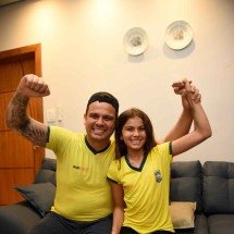 Coraçõezinhos a mil: crianças esquentam a torcida pelo hexa na Copa - Gladyston Rodrigues/EM/D.A Press