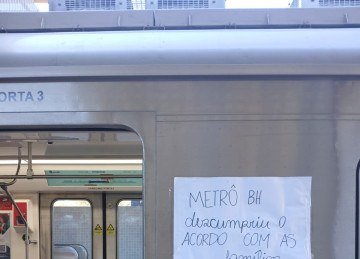 O protesto foi realizado em meio ao avanço do projeto de expansão do sistema -  (crédito: Movimento dos atingidos pelas obras da Linha 2 )