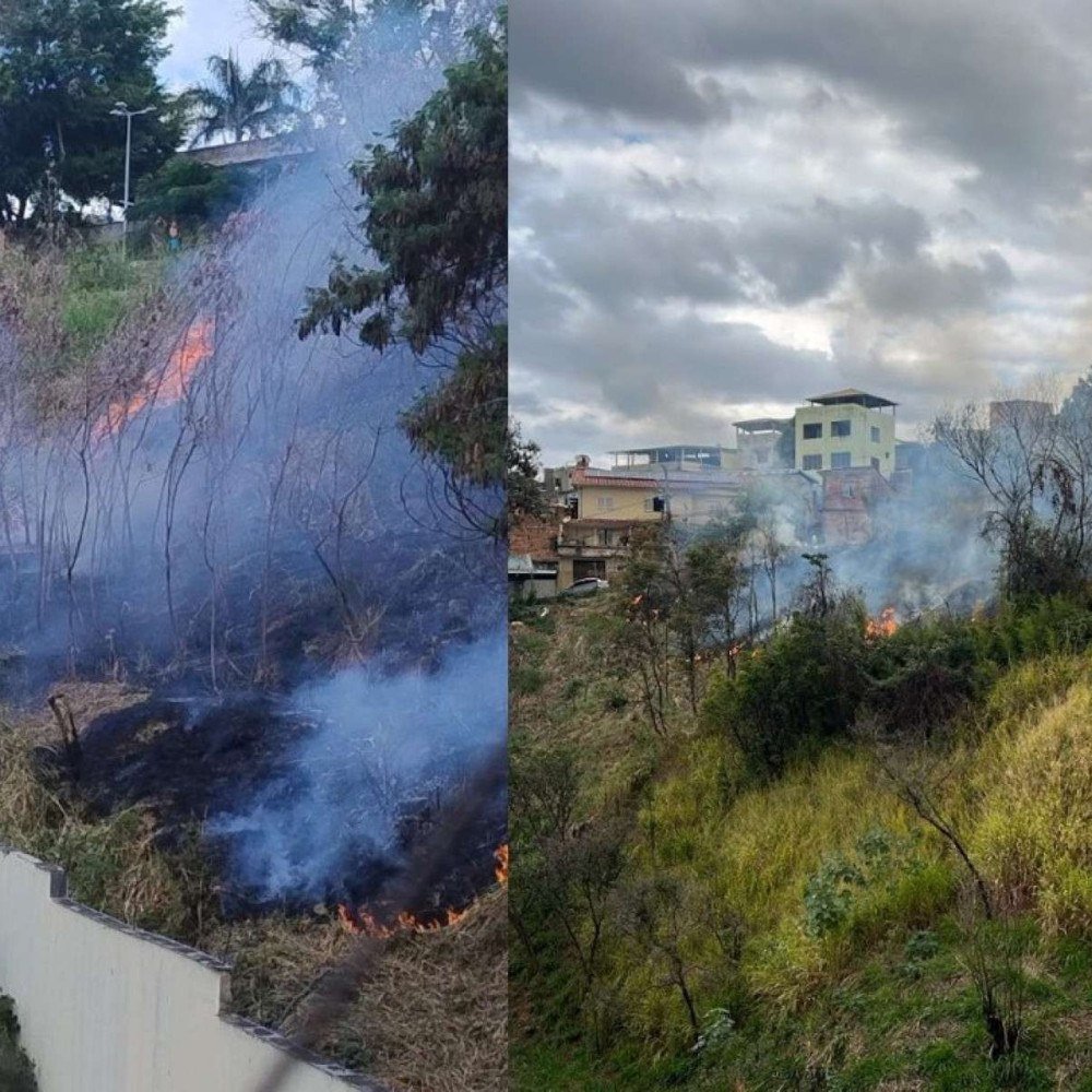 Incêndio atinge lote vago no Bairro Luxemburgo e assusta moradores