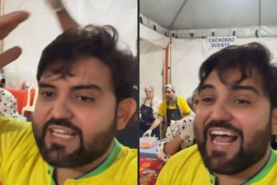Padre viraliza ao comemorar derrota do Brasil após ganhar R$ 1 mil em bolão -  (crédito: Tupi)