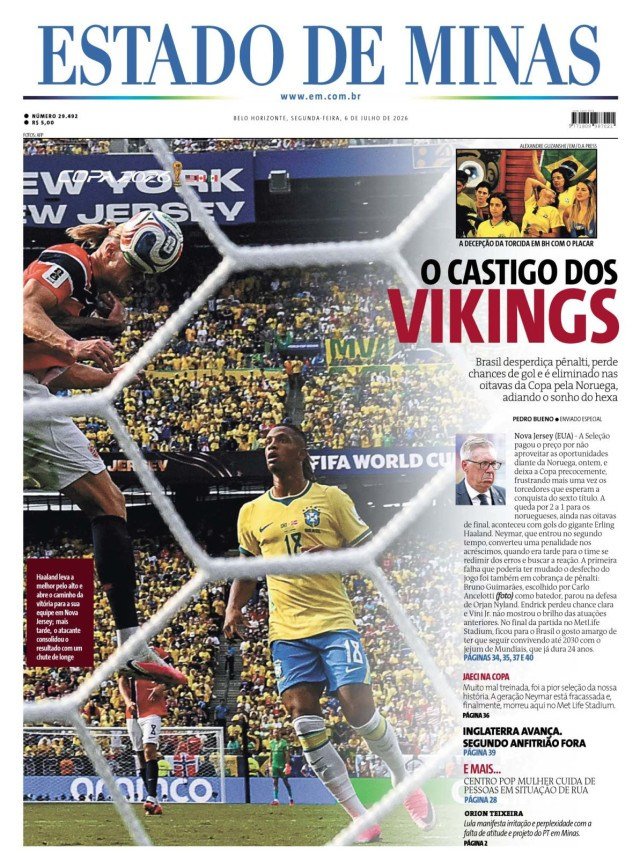 - (crédito: capa do Estado de Minas)