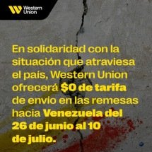 Western Union anuncia tarifa temporária zero para transferências à Venezuela após terremoto - PulseBrand