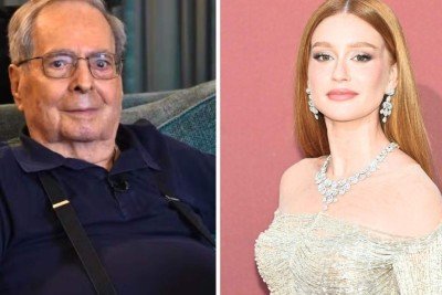 Apesar de terem o mesmo sobrenome, Benedito Ruy Barbosa e Marina Ruy Barbosa não tinham parentesco -  (crédito: TV Globo / reprodução / AFP)