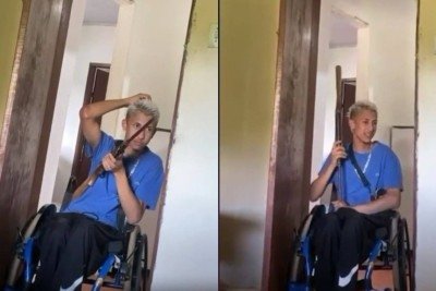Luigi Gustavo Silva, de 25 anos, foi um dos presos na operação; ele é apontado com o responsável por reunir o grupo que constrangeu Andrey  -  (crédito: Imagens cedidas pela TV Alterosa)
