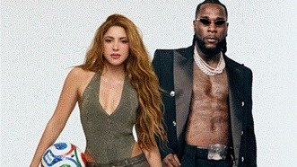 Shakira e Burna Boy, embaixadores musicais da Copa do Mundo 2026, celebram o sucesso global da can&ccedil;&atilde;o "Dai Dai". -  (crédito: Divulga&ccedil;&atilde;o)