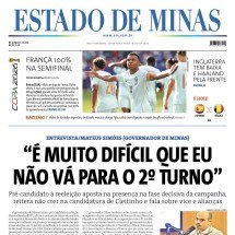 CONFIRA A CAPA DO ESTADO DE MINAS DO DIA 10/07/2026 - CAPA DO ESTADO DE MINAS