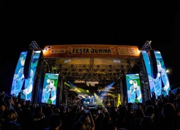 Michel Teló animou a festa do Minas Tênis Clube com seus grandes sucessos -  (crédito: Hedgard Moraes/MTC)