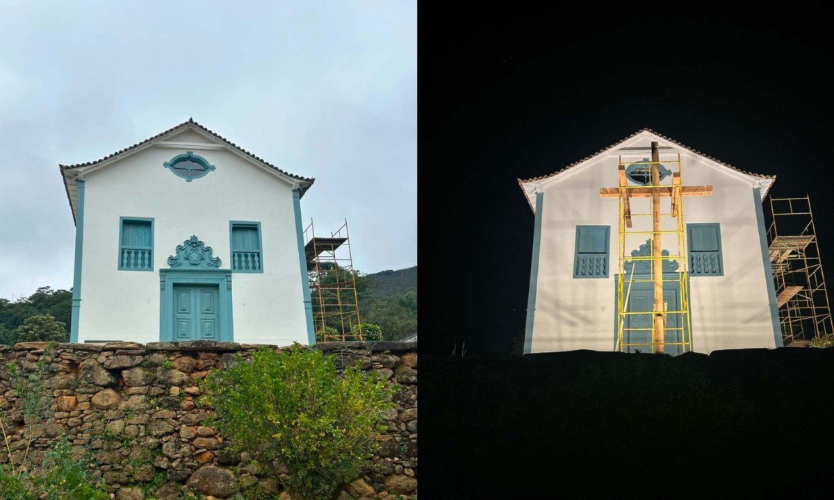 Fachada da Igreja quando as obras estavam quase finalizadas