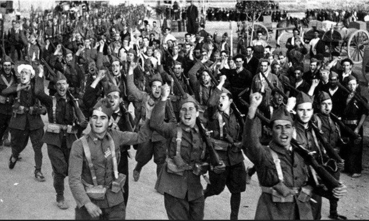 o levante militar iniciado no Marrocos espanhol fracassou como golpe de Estado e 
desencadeou a Guerra Civil Espanhola, dividindo o país entre nacionalistas e republicanos -  (crédito: Reprodução)