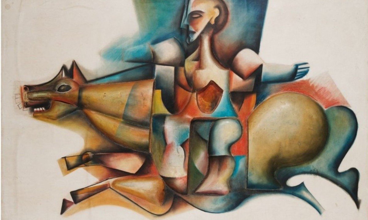 Pintura de Alvaro Apocalypse mostra homem sobre cavalo