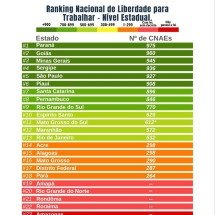 PR, GO, MG, SE e SP lideram em Liberdade para Trabalhar - DINO