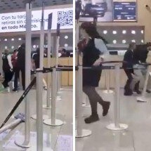 Passageiros são retirados de voo e causam tumulto em aeroporto  - Redes sociais