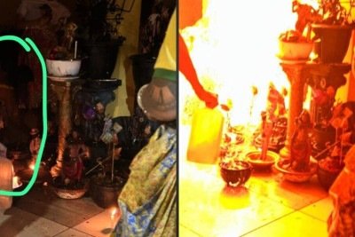 Mulher morre após sofrer queimaduras em 65% do corpo durante cerimônia em terreiro no Rio -  (crédito: Tupi)