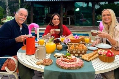 Tony Ramos e Susana Vieira, estrelas das novelas, s&atilde;o os convidados de Eliana na reestreia da atra&ccedil;&atilde;o domingueira da Globo comandada por ela
 -  (crédito: Globo/Divulga&ccedil;&atilde;o)