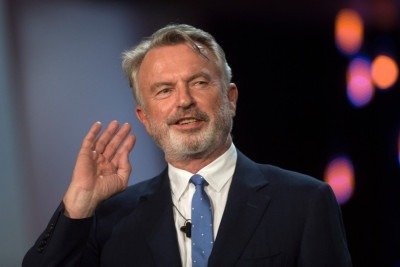 O ator Sam Neill participa da cerimônia de abertura do 67º Festival Internacional de Cinema de San Sebastián, na cidade basca de San Sebastián, no norte da Espanha, em 20 de setembro de 2019. (Photo by ANDER GILLENEA / AFP)
       -  (crédito:  AFP)