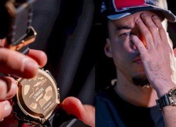L7NNON é agraciado com uma das 10 unidades exclusivas de raro relógio -  (crédito: Divulgação)