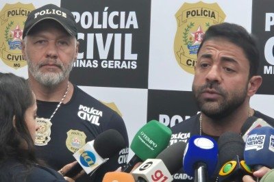 Delegados da Polícia Civil dão detalhes sobre a investigação dos crimes da diarista Paola Stéfany Neto Cirino  -  (crédito: Jair Amaral/EM/D.A Press)